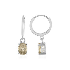 Boucles d'oreilles en argent et Zircon jaune canari