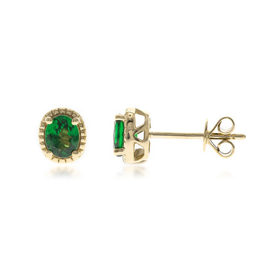 Boucles d'oreilles en or et Grenat Tsavorite AAA (CIRARI)