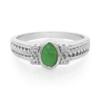 Bague en argent et Chrysoprase impériale