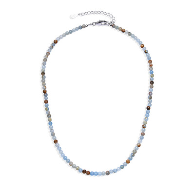 Collier en argent et Aragonite bleue