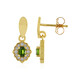 Boucles d'oreilles en argent et Zircon de Ceylan vert