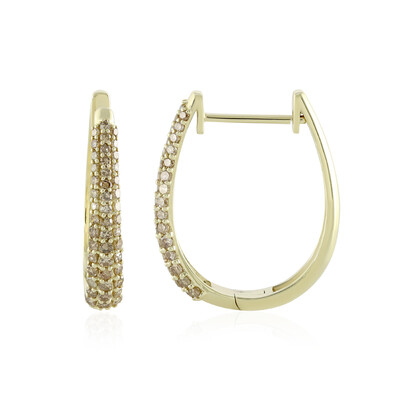 Boucles d'oreilles en or et Diamant champagne I4