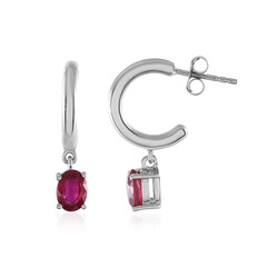 Boucles d'oreilles en argent et Rubis de Bemainty