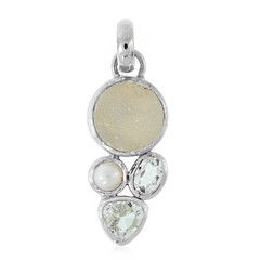 Pendentif en argent et Agate Druzy