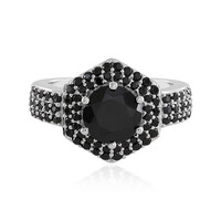 Bague en argent et Spinelle noir