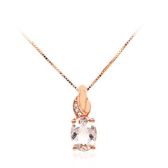 Collier en or et Morganite AAA