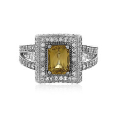 Bague en argent et Zircon jaune