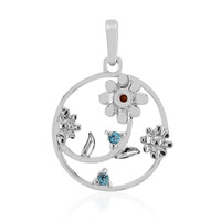 Pendentif en argent et Topaze bleu Suisse