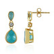 Boucles d'oreilles en or et Apatite de Paraiba (Adela Gold)