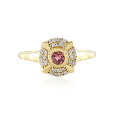 Bague en argent et Tourmaline rose du Nigéria