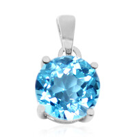 Pendentif en argent et Topaze bleu Suisse