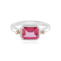 Bague en argent et Topaze rose (Granulieren)