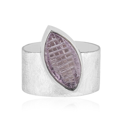 Bague en argent et Améthyste Rose de France (MONOSONO COLLECTION)