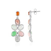 Boucles d'oreilles en argent et Opale rose