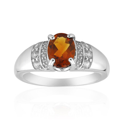 Bague en argent et Citrine Madère