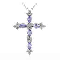 Collier en argent et Tanzanite