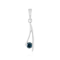 Pendentif en argent et Diamant bleu I3