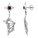 Boucles d'oreilles en argent et Zircon champagne