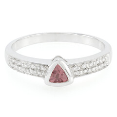 Bague en argent et Tourmaline cuprifère rose