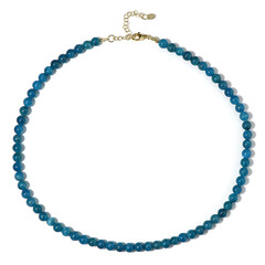 Collier en argent et Apatite bleu néon