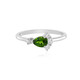 Bague en argent et Diopside de Russie