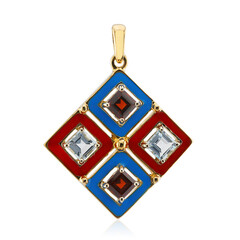 Pendentif en argent et Topaze bleu ciel