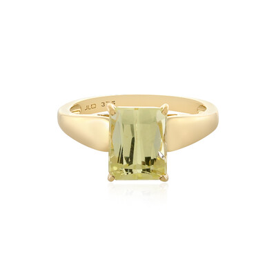 Bague en or et Kunzite jaune canari