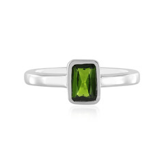 Bague en argent et Diopside de Russie