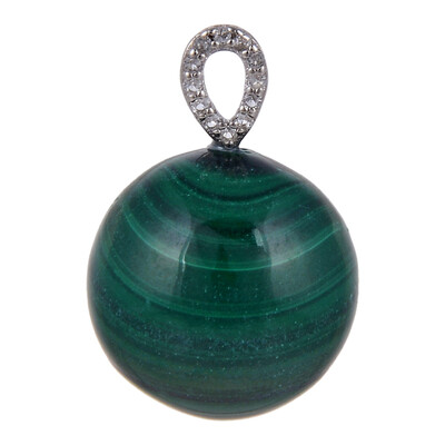 Pendentif en argent et Malachite