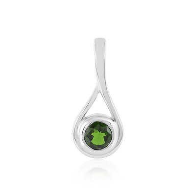 Pendentif en argent et Diopside de Russie