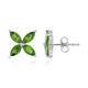 Boucles d'oreilles en argent et Diopside de Russie