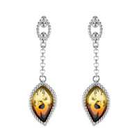 Boucles d'oreilles en argent et Ambre baltique