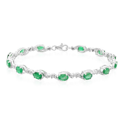 Bracelet en argent et Emeraude de Zambie