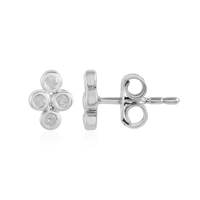 Boucles d'oreilles en argent et Diamant I2 (I)