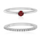 Bague en argent et Spinelle rouge noble