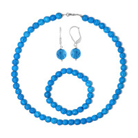 Parure en argent et Lave bleue