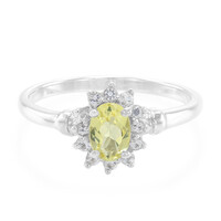 Bague en argent et Béryl jaune