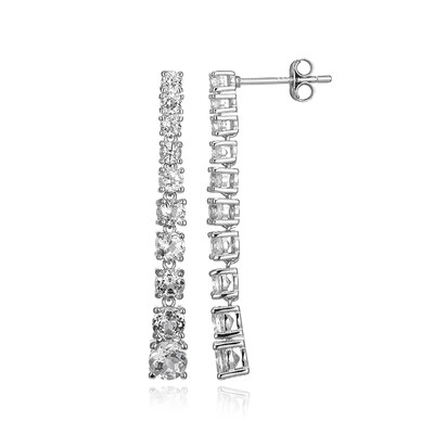 Boucles d'oreilles en argent et Topaze blanche