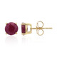 Boucles d'oreilles en or et Rubis