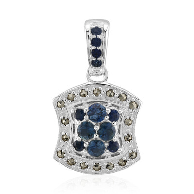 Pendentif en argent et Saphir bleu (Annette classic)