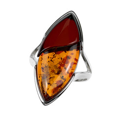 Bague en argent et Ambre baltique