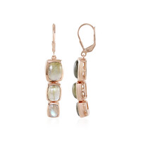 Boucles d'oreilles en argent et Labradorite verte de Maniry (KM by Juwelo)