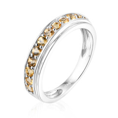 Bague en argent et Scapolite cognac