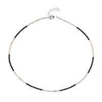 Collier en argent et Spinelle noir