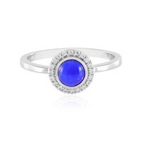 Bague en argent et Opale bleue d'Éthiopie