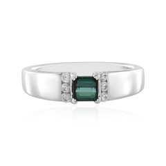 Bague en argent et Tourmaline verte de Benedito(Adela Silber)