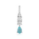 Pendentif en argent et Apatite bleue