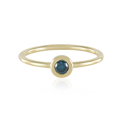 Bague en or et Diamant bleu I3