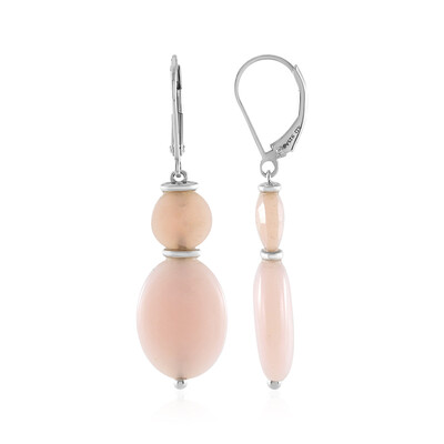 Boucles d'oreilles en argent et Opale rose