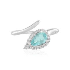 Bague en argent et Apatite bleue